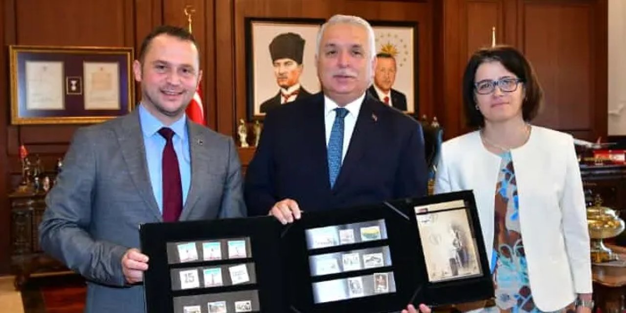 PTT teşkilatından Trabzon Valisi Aziz Yıldırım'a ziyaret
