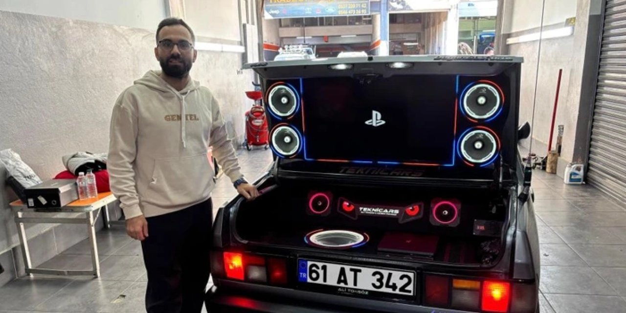 Trabzon'da sıra dışı araç: Bagajda televizyon ve oyun konsolu var