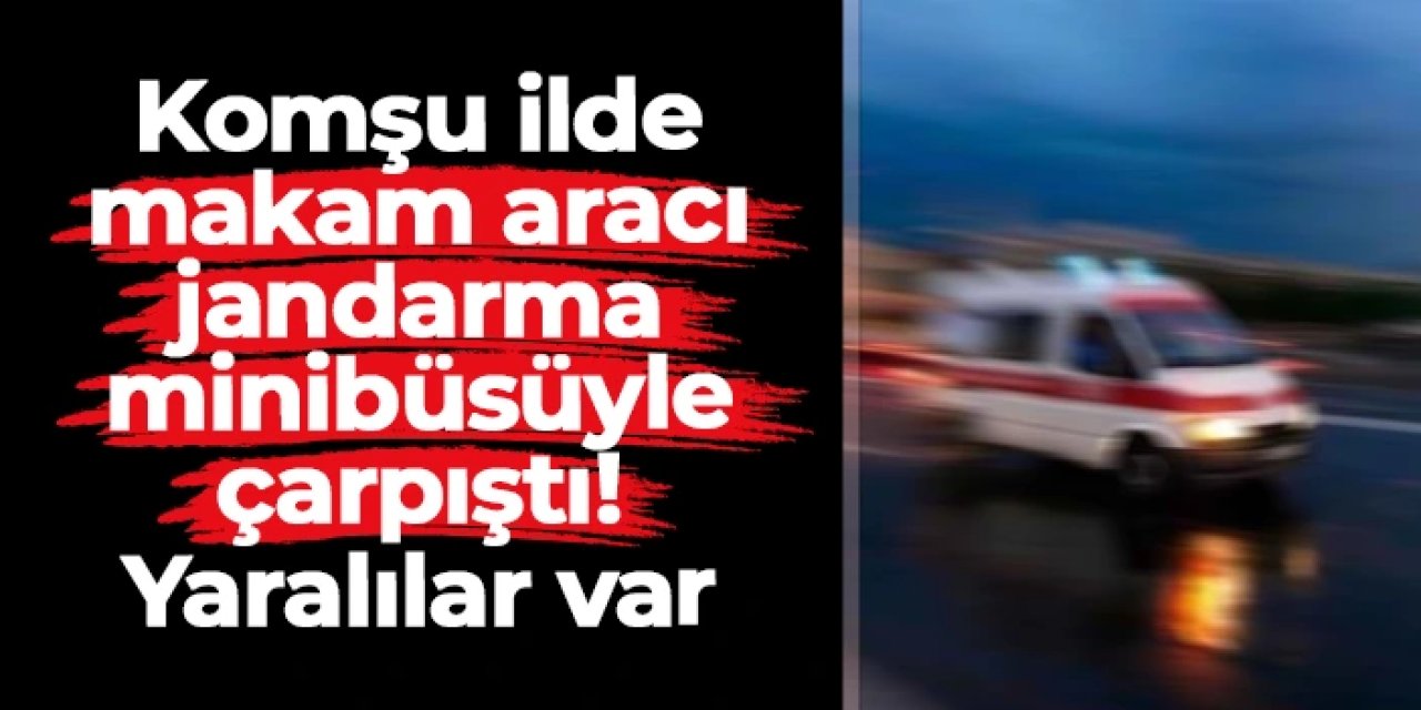 Gümüşhane'de belediye makam aracı ile jandarma aracı çarpıştı! Yaralılar var