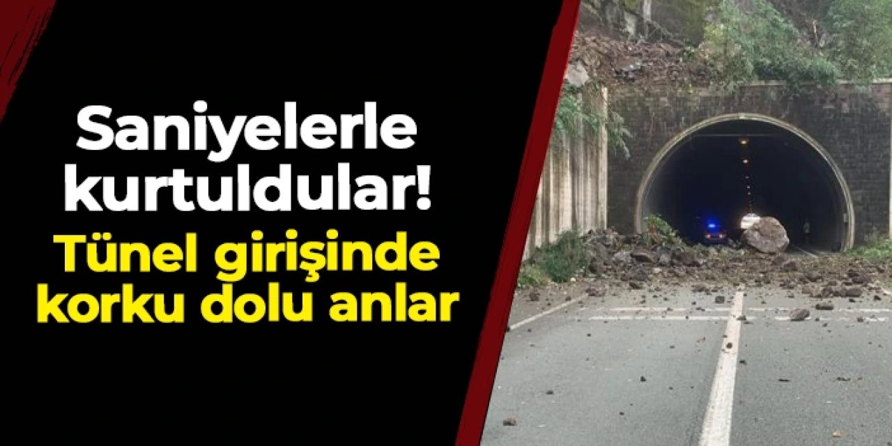 Artvin'de Sarp Sınır Kapısı yolunda heyelan: Saniyelerle kurtuldular