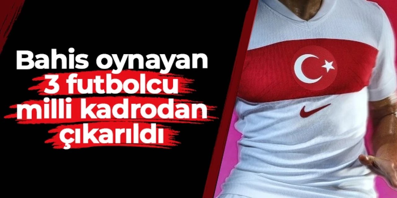 Bahis sebebiyle PFDK'ya sevk edilen 3 isim milli kadrodan çıkarıldı