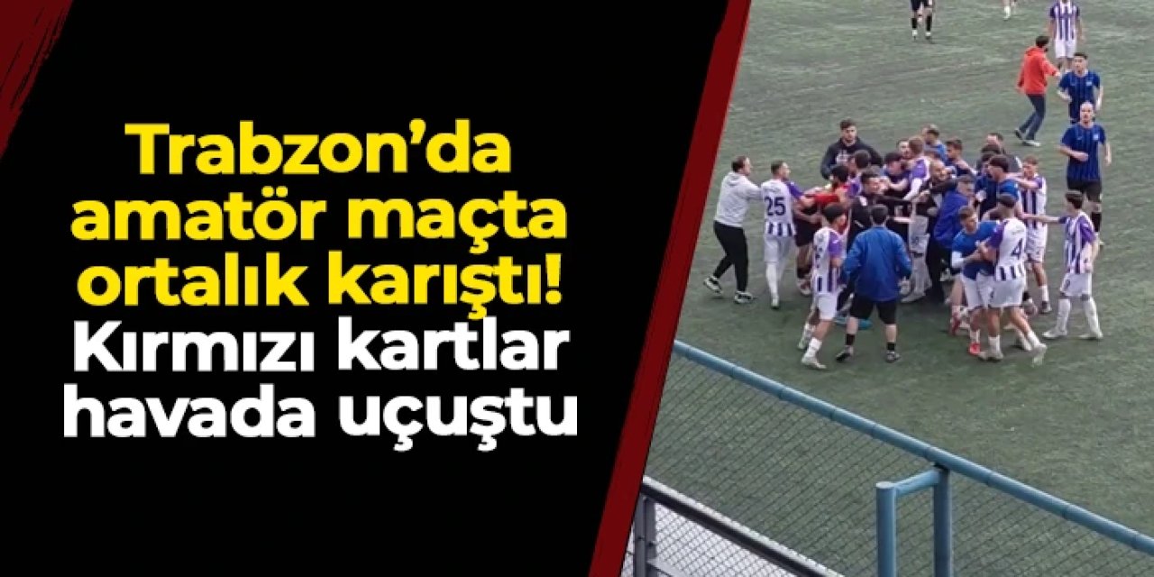 Trabzon'da Yıldızlıspor - Yomraspor maçında saha karıştı!