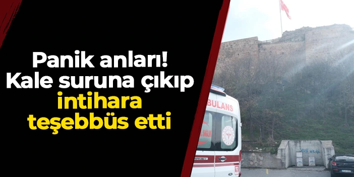Kastamonu'da panik anları! Kale suruna çıkıp intihara teşebbüs etti