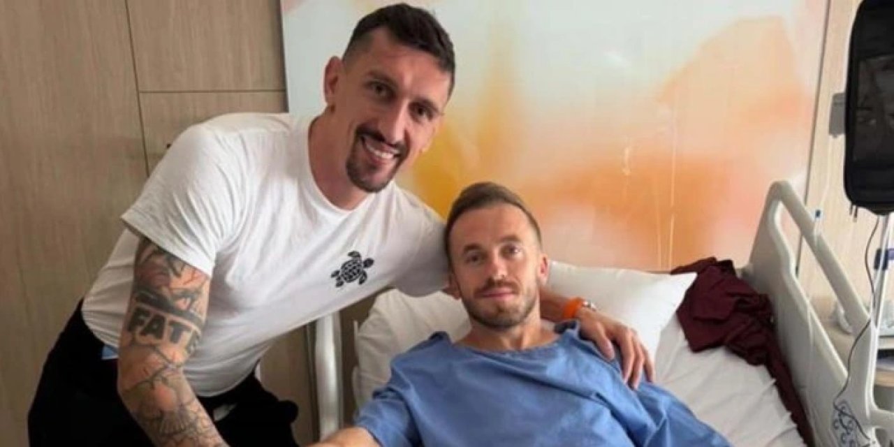 Trabzonsporlu Savic'ten Edin Visca'ya hastane ziyareti