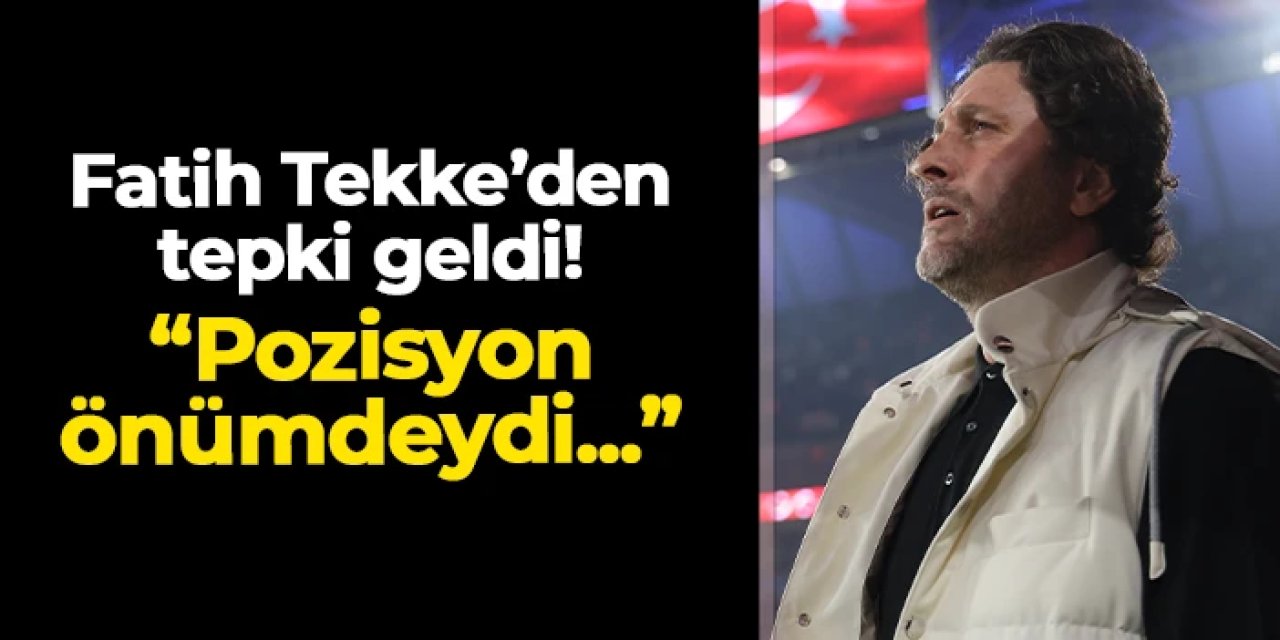 Fatih Tekke "pozisyon önümdeydi" diyerek tepki gösterdi! "Kaybedecek oyuncum yok"