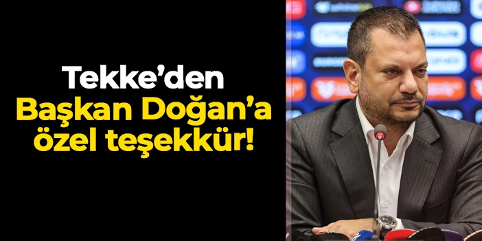 Trabzonspor'da Fatih Tekke'den Başkan Doğan'a özel teşekkür