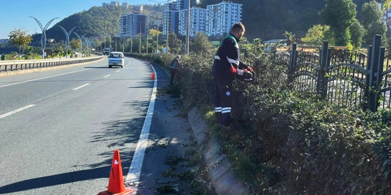 Trabzon Büyükşehir'den kent genelinde sonbahar temizliği
