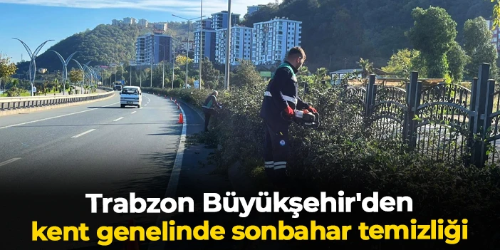 Trabzon Büyükşehir'den kent genelinde sonbahar temizliği