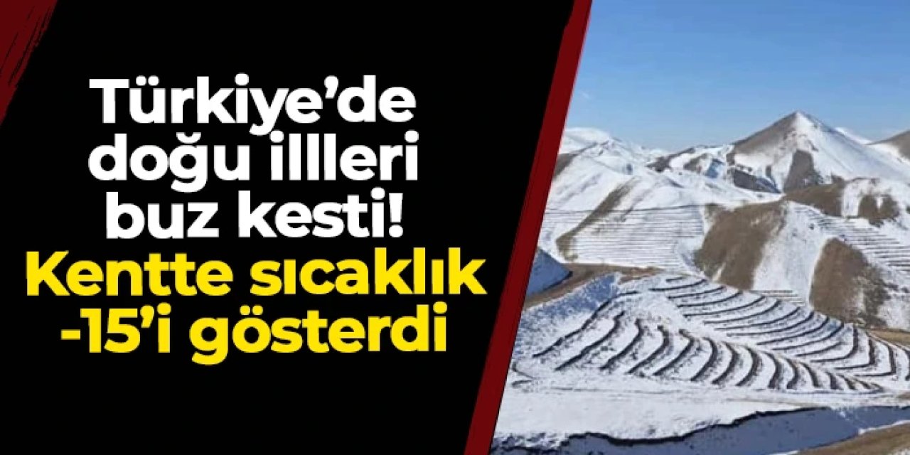 Türkiye'de doğu illeri buz kesti! Kentte sıcaklık eksi 15 dereceyi gösterdi