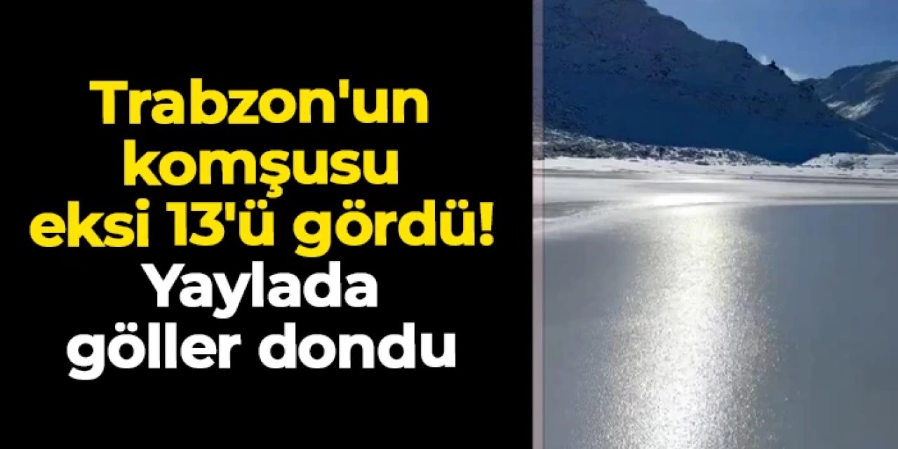 Rize'de sıcaklık eksi 13'e düştü! Adalı göl buz tuttu