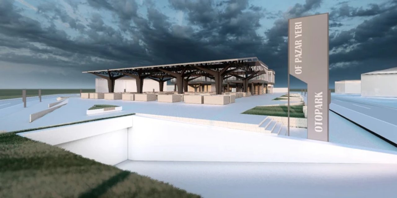 Trabzon Büyükşehir'den Of'a otopark ve pazar yeri müjdesi