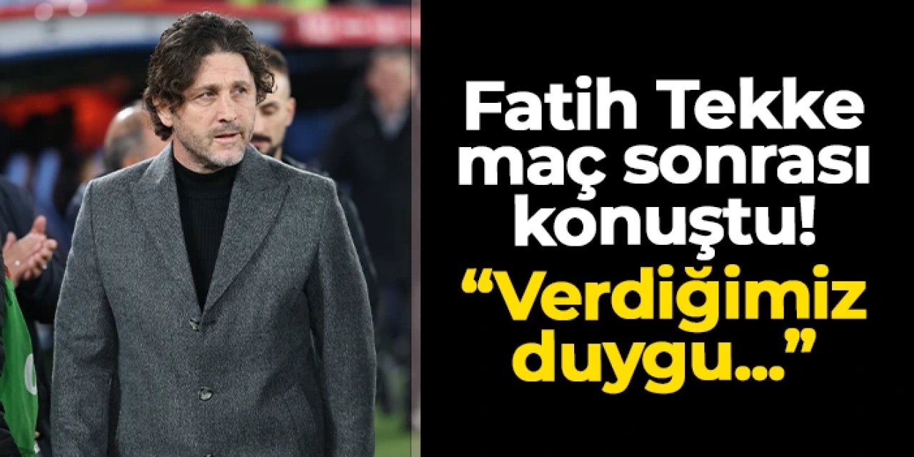 Fatih Tekke Alanyaspor mağlubiyeti sonrası konuştu! "Verdiğimiz duygu..."