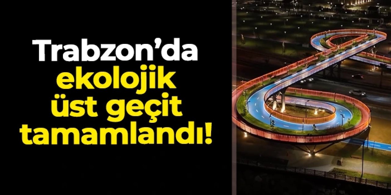 Trabzon'da ekolojik üst geçit tamamlandı: Açılışı yapılacak