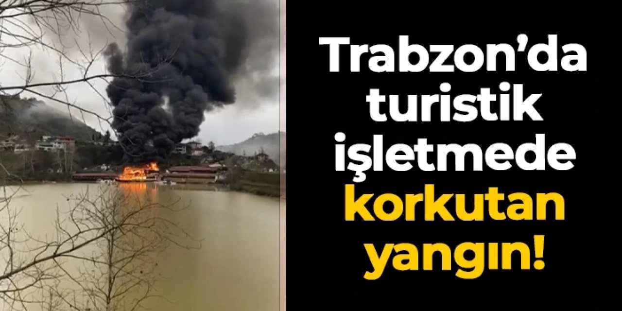 Trabzon'da Sera Gölü'nde turist işletmede korkutan yangın