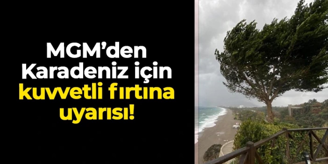 MGM'den uyarı geldi: Karadeniz'de kuvvetli fırtına bekleniyor