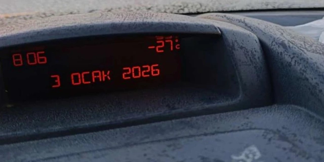 Bayburt'ta sıcaklık eksi 27 dereceye düştü!