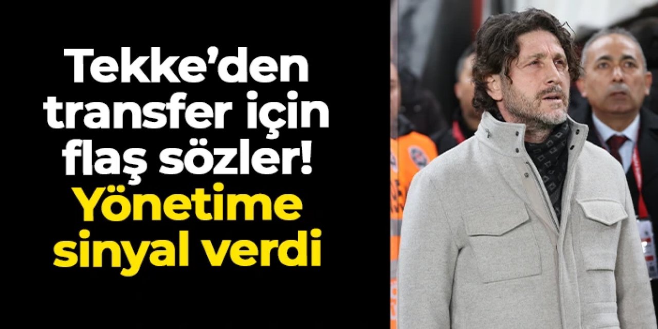 Fatih Tekke'den flaş transfer sözleri! Yönetime sinyal verdi
