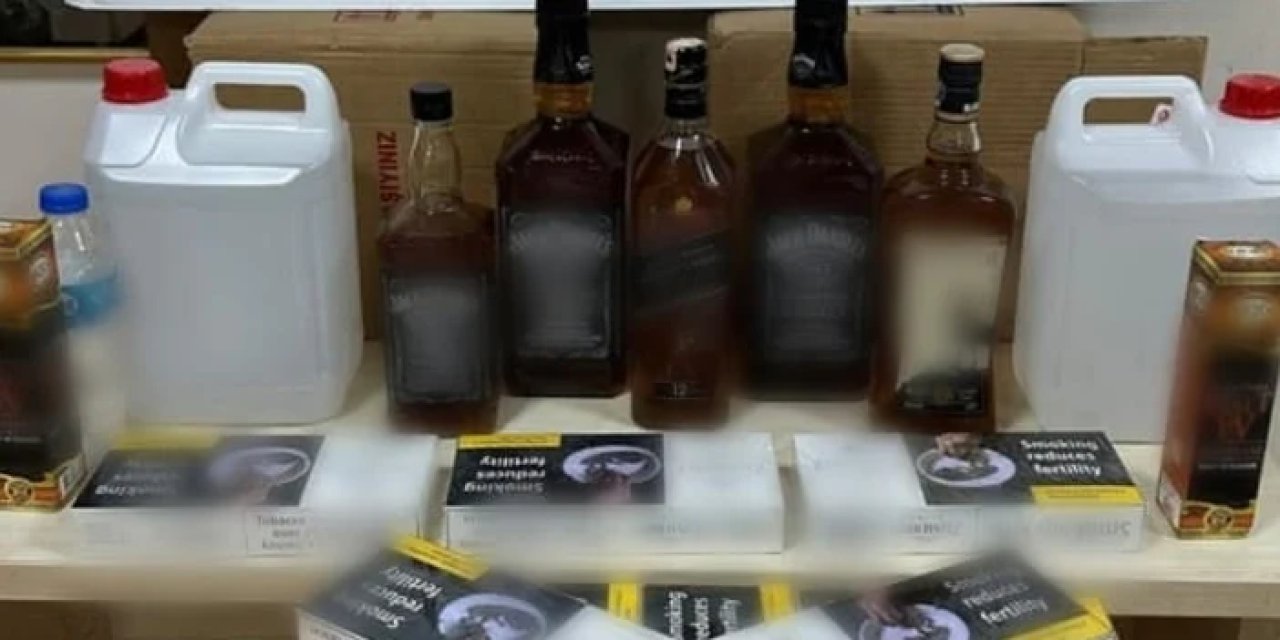 Beşikdüzü ve Vakfıkebir'de kaçak içki ve sigara operasyonu
