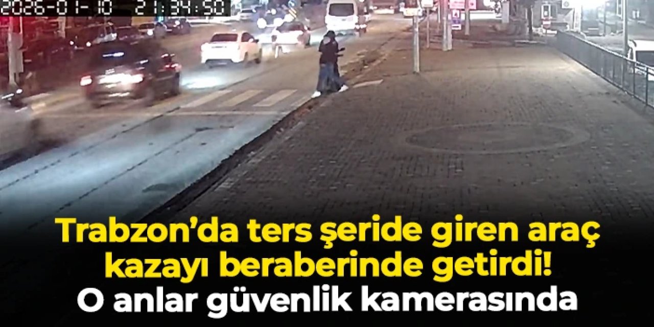 Trabzon Yomra'da 4 araçlı trafik kazası!