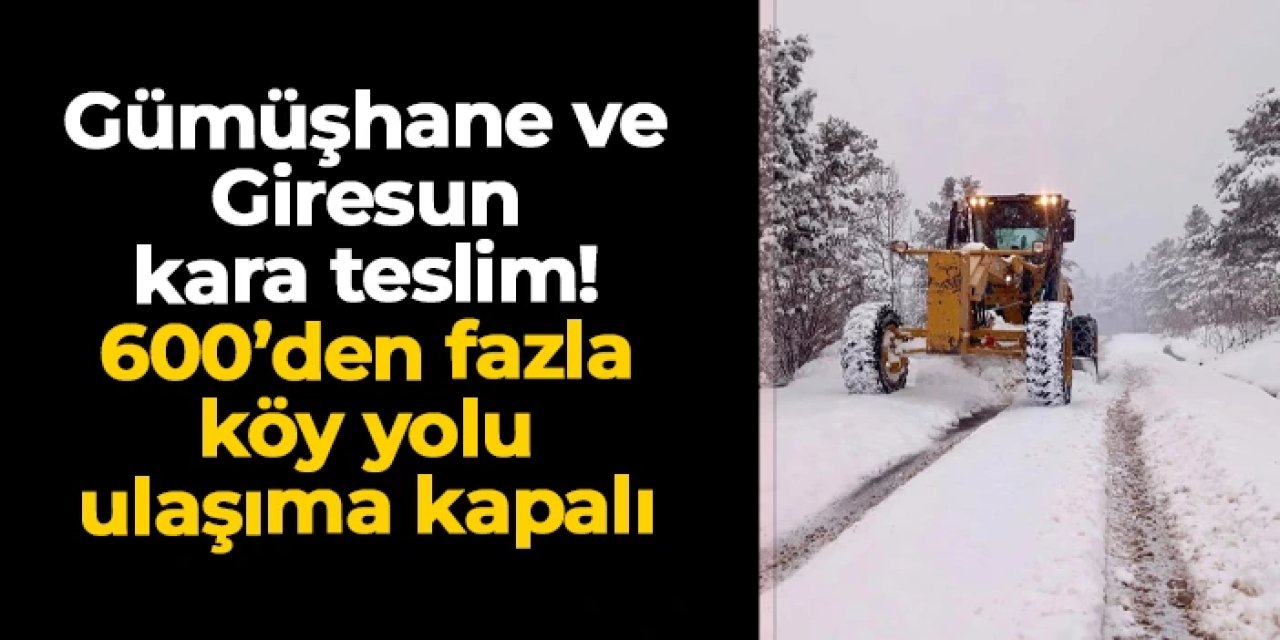 Gümüşhane ve Giresun kara teslim: 600'den fazla köy yolu ulaşıma kapalı