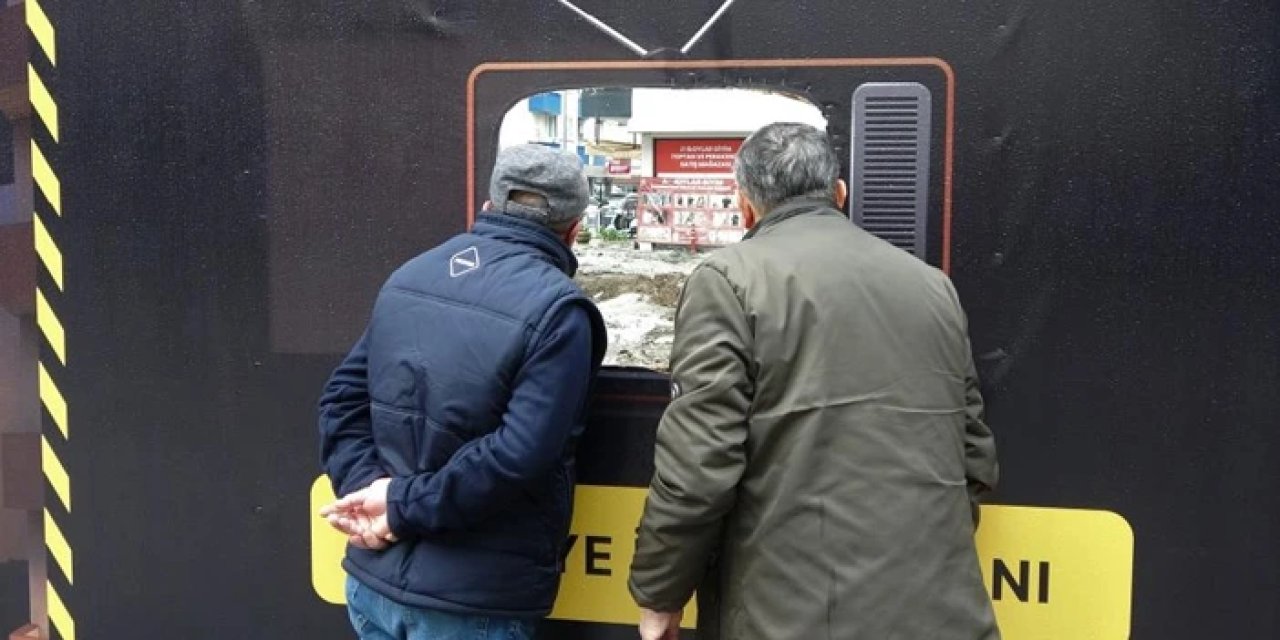 Ordu'da şantiye izleme meraklıları için Karadeniz zekasıyla çözüm