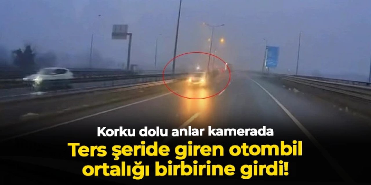 Düzce'de ters şeride giren otomobil ortalığı karıştırdı! O anlar kamerada
