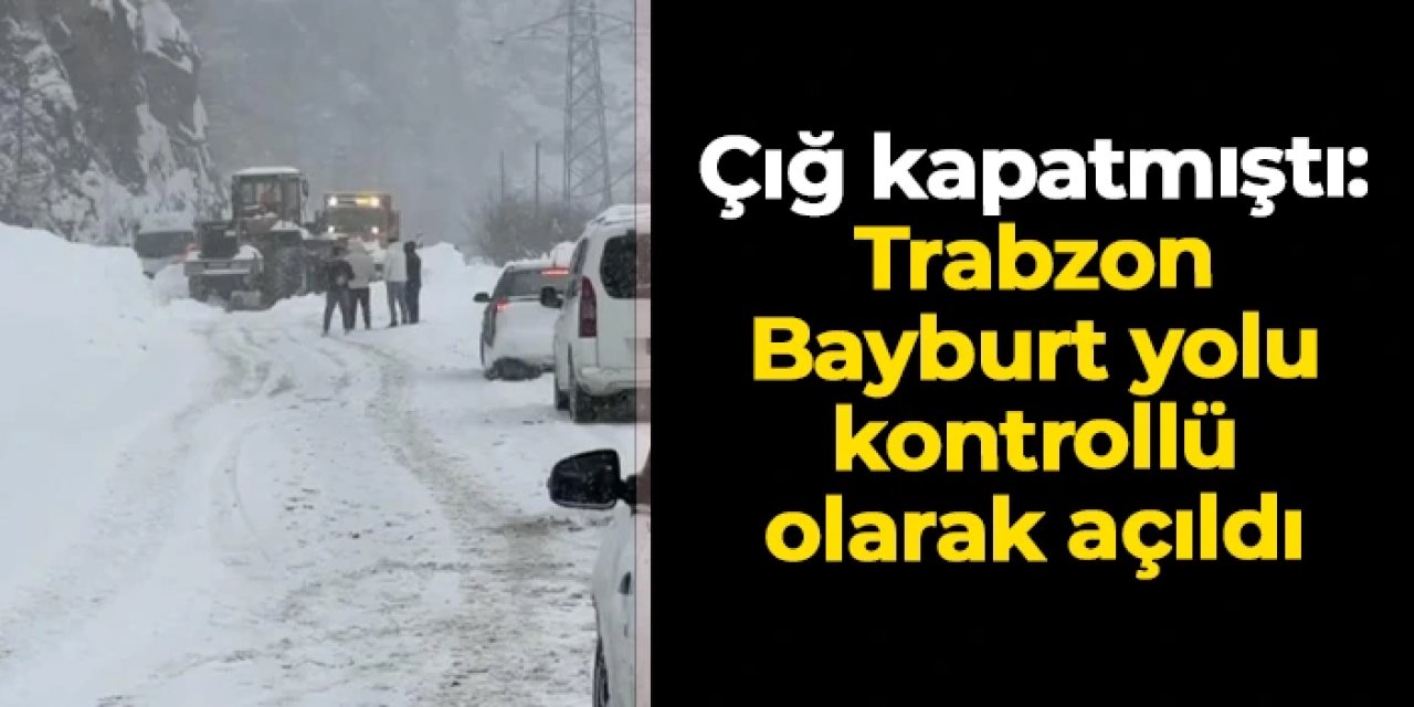 Çığ kapatmıştı: Trabzon-Bayburt yolu kontrollü olarak açıldı