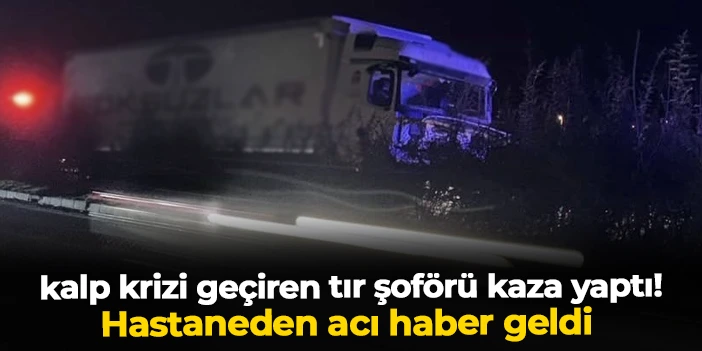 Giresun'da kalp krizi geçiren tır şoförü kaza yaptı! Hastaneden acı haber geldi