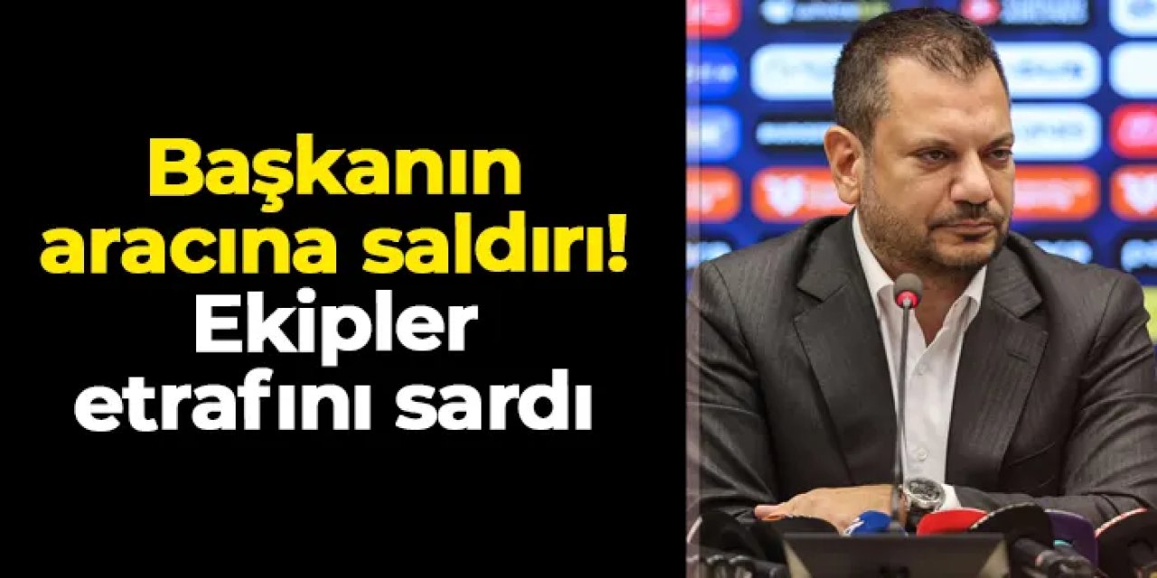 Trabzonspor'da Kocaelispor maçı sonrası Başkan Ertuğrul Doğan'ın aracına çirkin saldırı