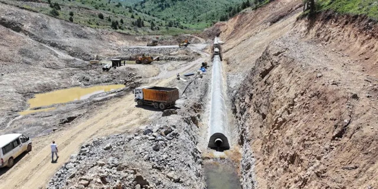 Gümüşhane Aşut Göleti’nde çalışmalar sürüyor