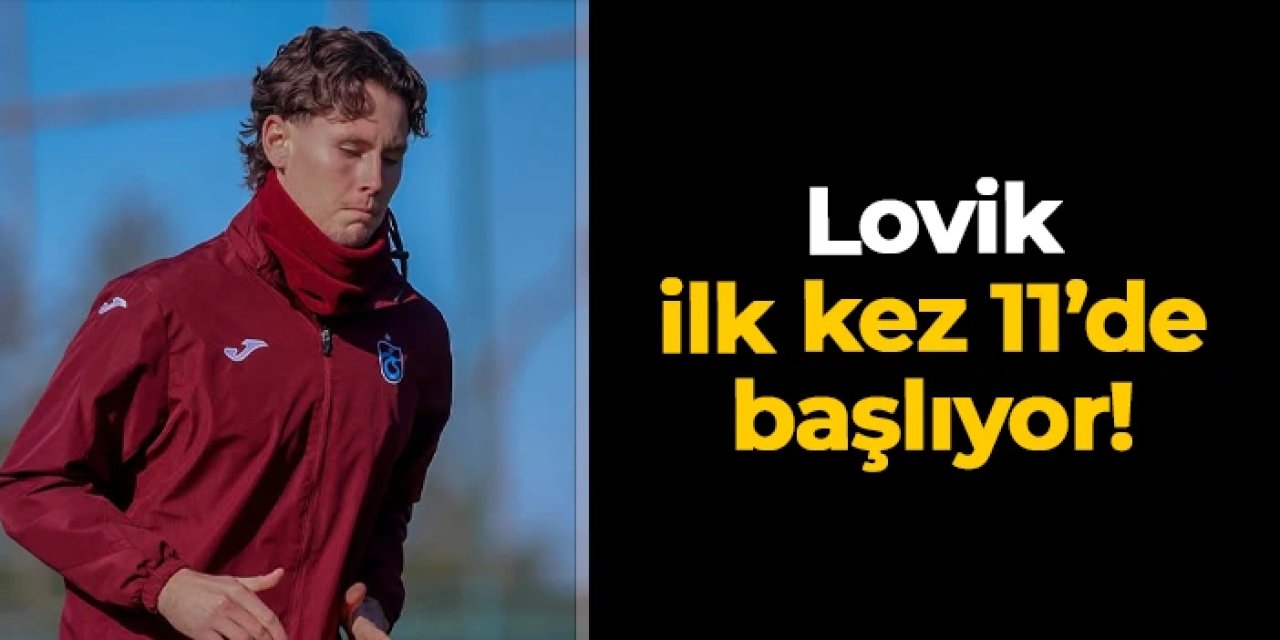 Trabzonspor'da Mathias Lovik ilk 11'de