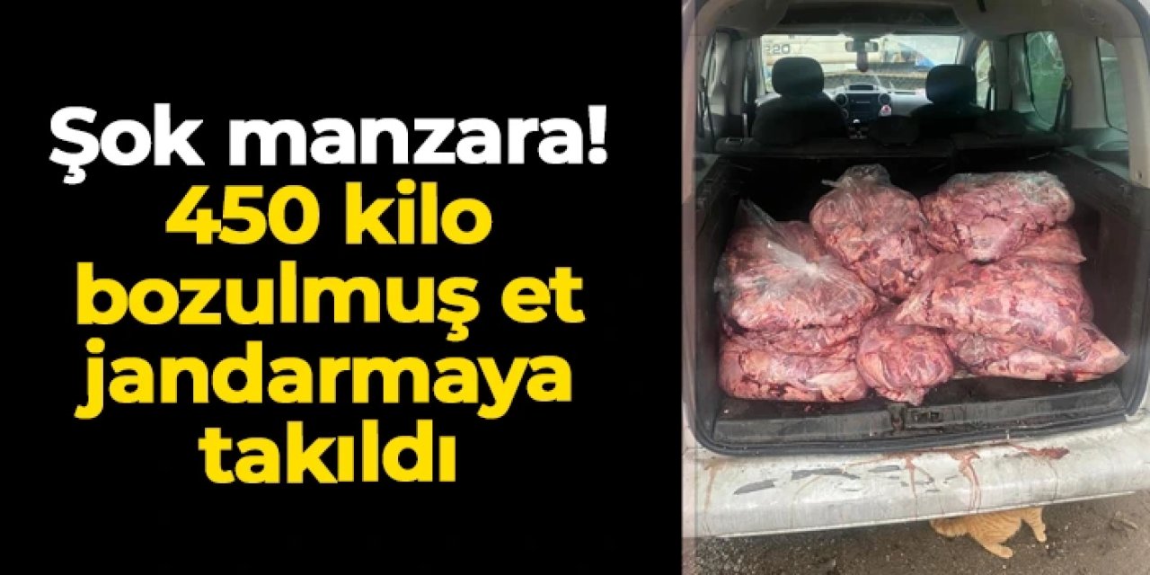 Zonguldak'ta şok manzara! 450 kilo bozulmuş et jandarmaya takıldı