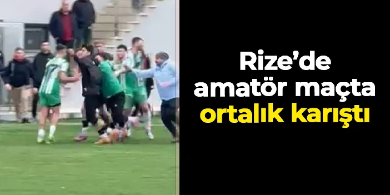 Fındıklı 1974 Spor - Ardeneşenspor maçında ortalık karıştı