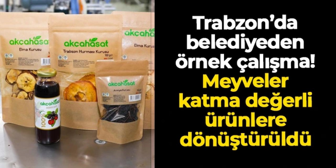 Akçaabat Belediyesi'nin örnek projesiyle meyveler katma değerli ürüne dönüştü