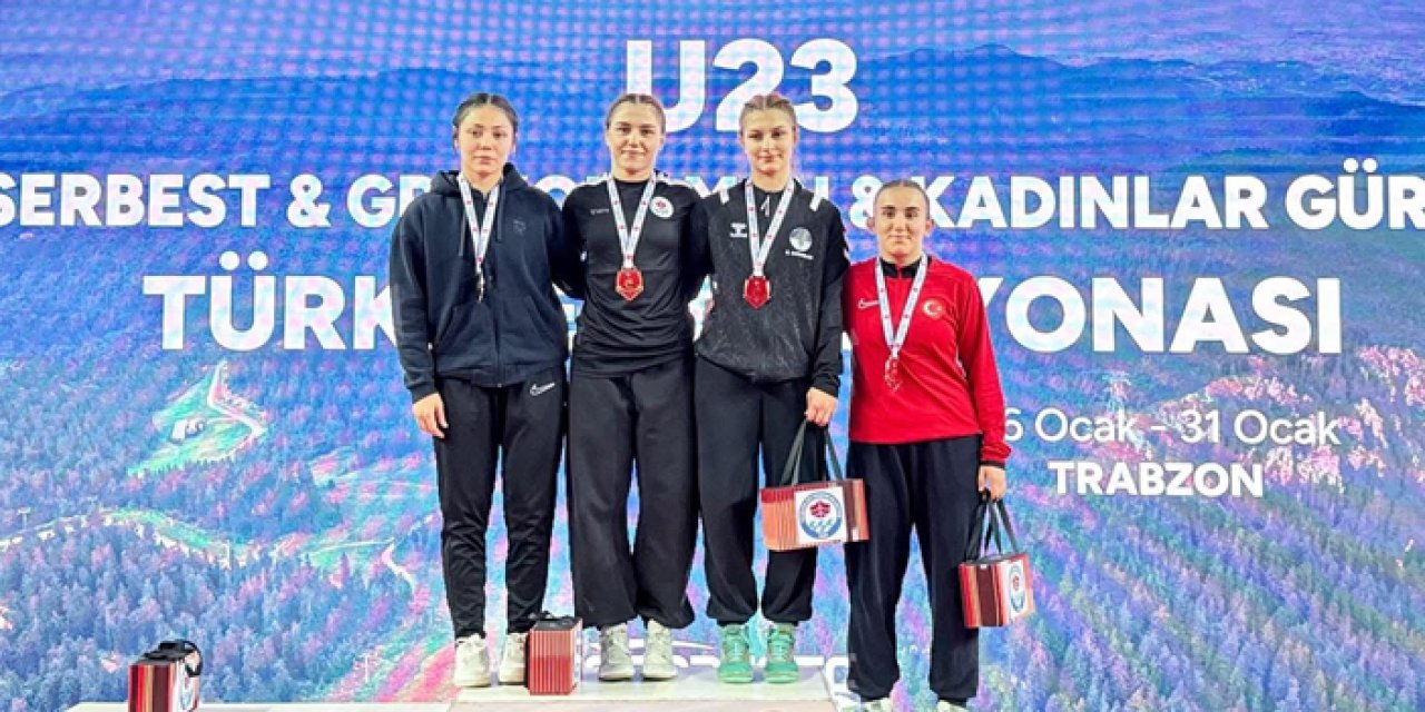 U23 Türkiye Güreş Şampiyonası'nda Trabzonlu Beyza Nur Akkuş ve Sevim Akbaş Türkiye şampiyonu