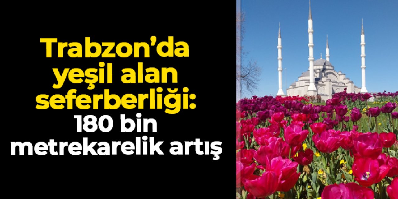 Trabzon’da yeşil alan seferberliği: 180 bin metrekarelik artış