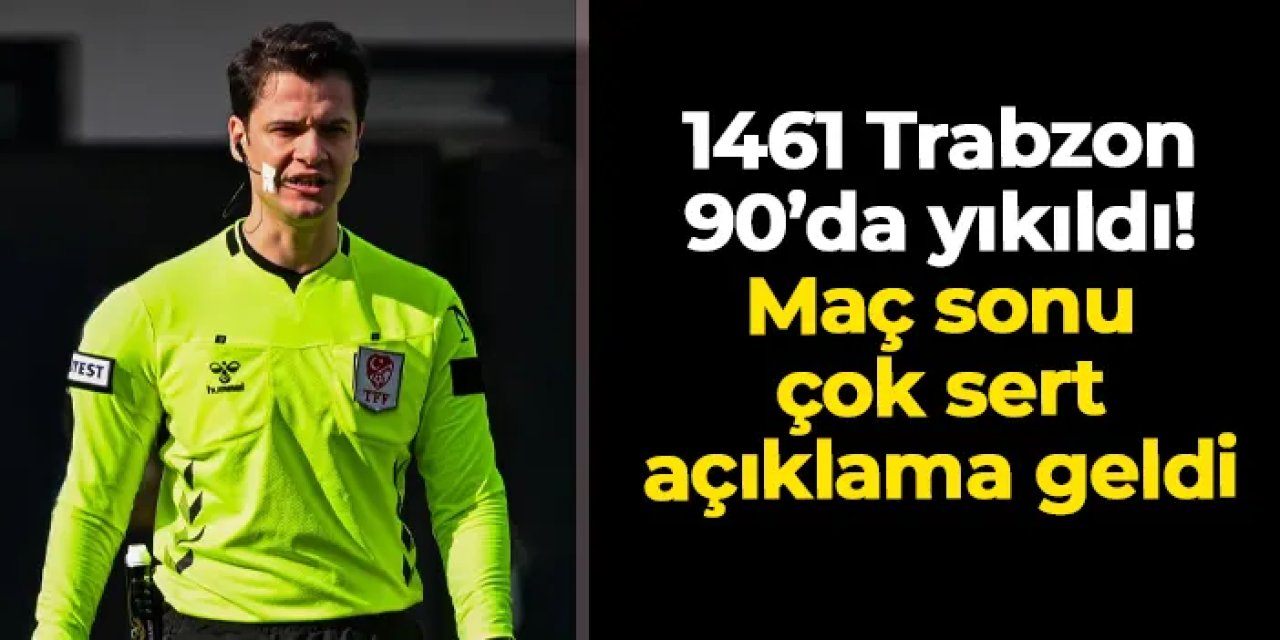 KCT 1461 Trabzon Mardin'e 90'da yıkıldı! Maç sonu çok sert hakem açıklaması