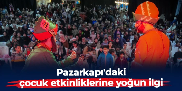 Trabzon'da Pazarkapı'daki çocuk etkinliklerine yoğun ilgi