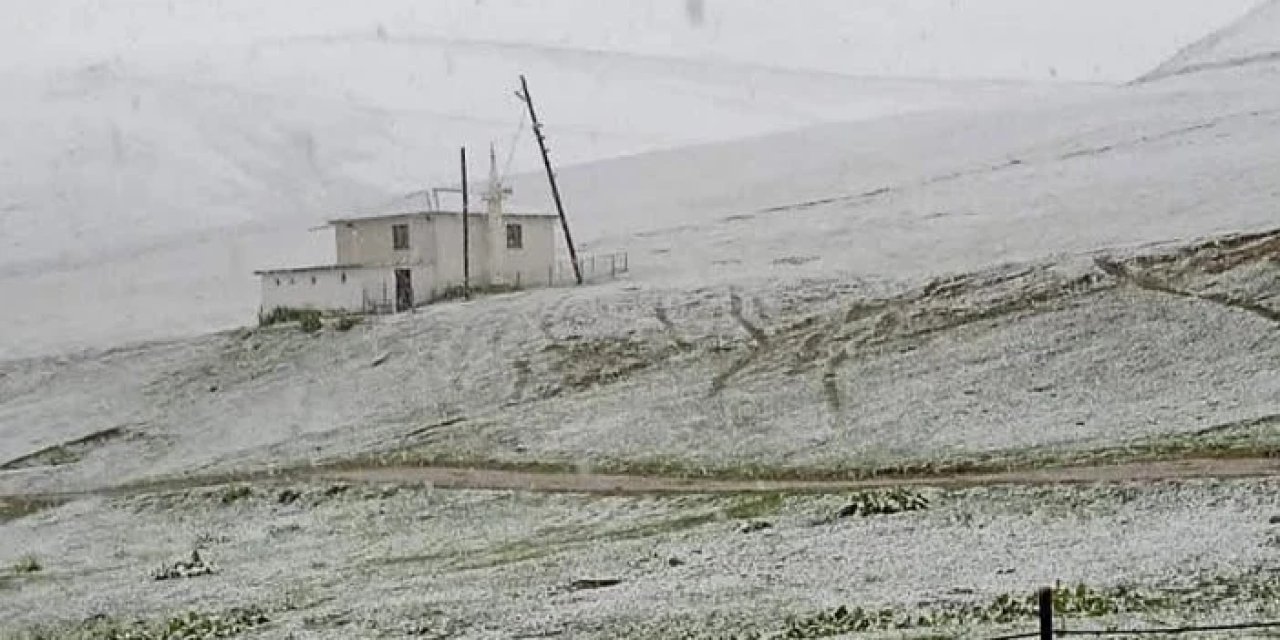 Trabzon ve Rize'nin yükseklerinde Temmuz ayında kar sürprizi