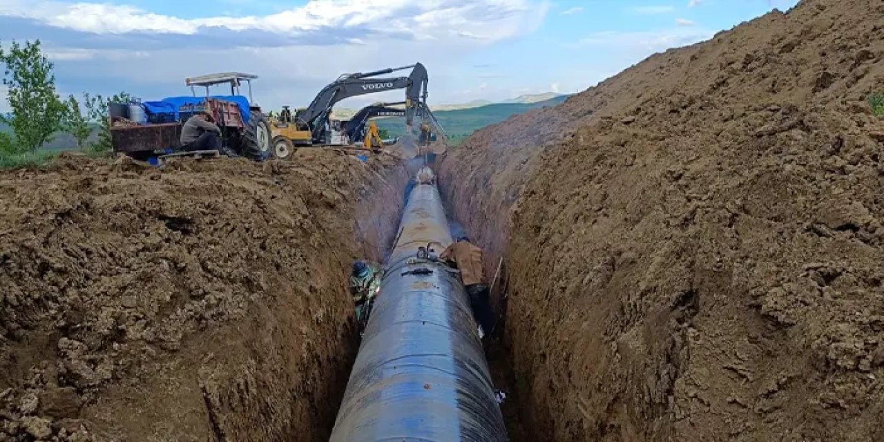 Bayburt Kırklartepe barajı sulama inşaatı çalışması sürüyor