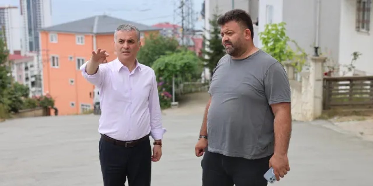Yomra Belediye Başkanı Mustafa Bıyık Trabzonspor Caddesi’ndeki çalışmaları inceledi