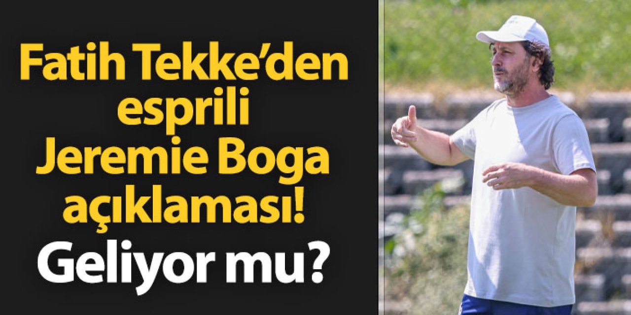 Trabzonspor'da Fatih Tekke'den esprili Boga yanıtı!