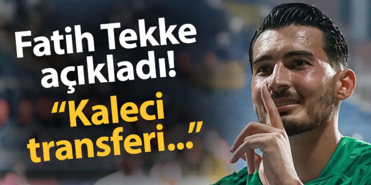 Trabzonspor'da Fatih Tekke açıkladı! "Kaleci transferi..."