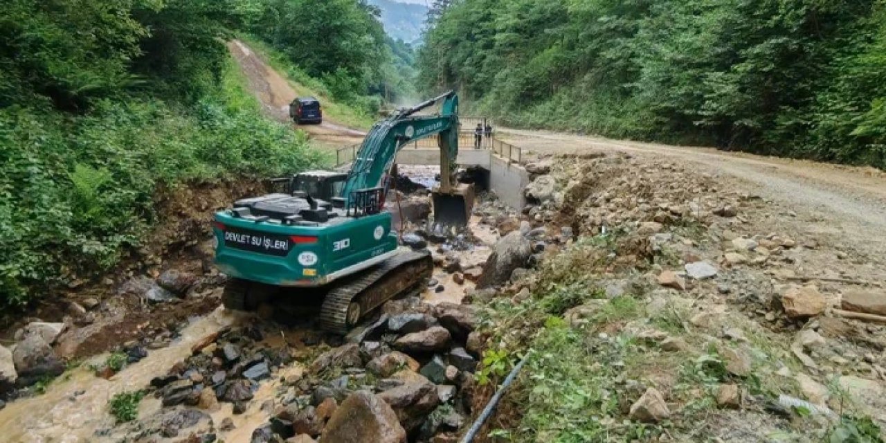 Trabzon'da taşkın ve sel alarmı: DSİ ekipleri sahada