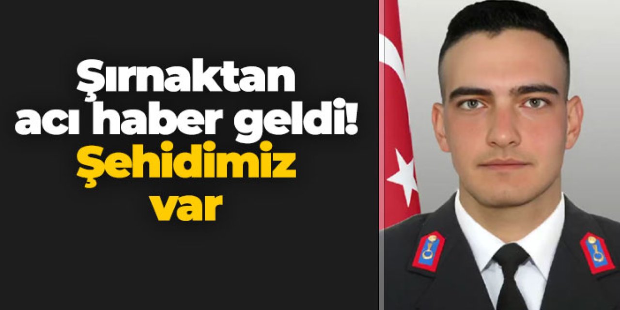 Şırnak'ta Jandarma Uzman Çavuş Mehmet Ali Yıldırım şehit oldu