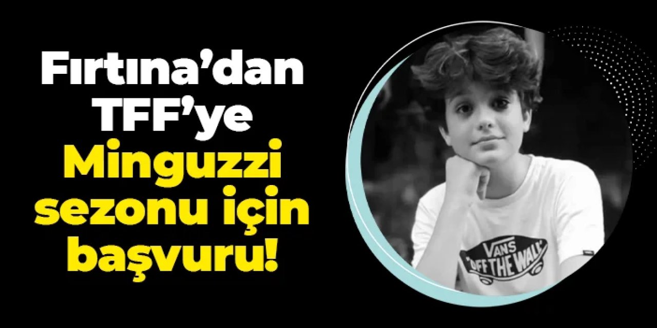 Trabzonspor'dan TFF'ye Mattia Ahmet Minguzzi sezonu başvurusu