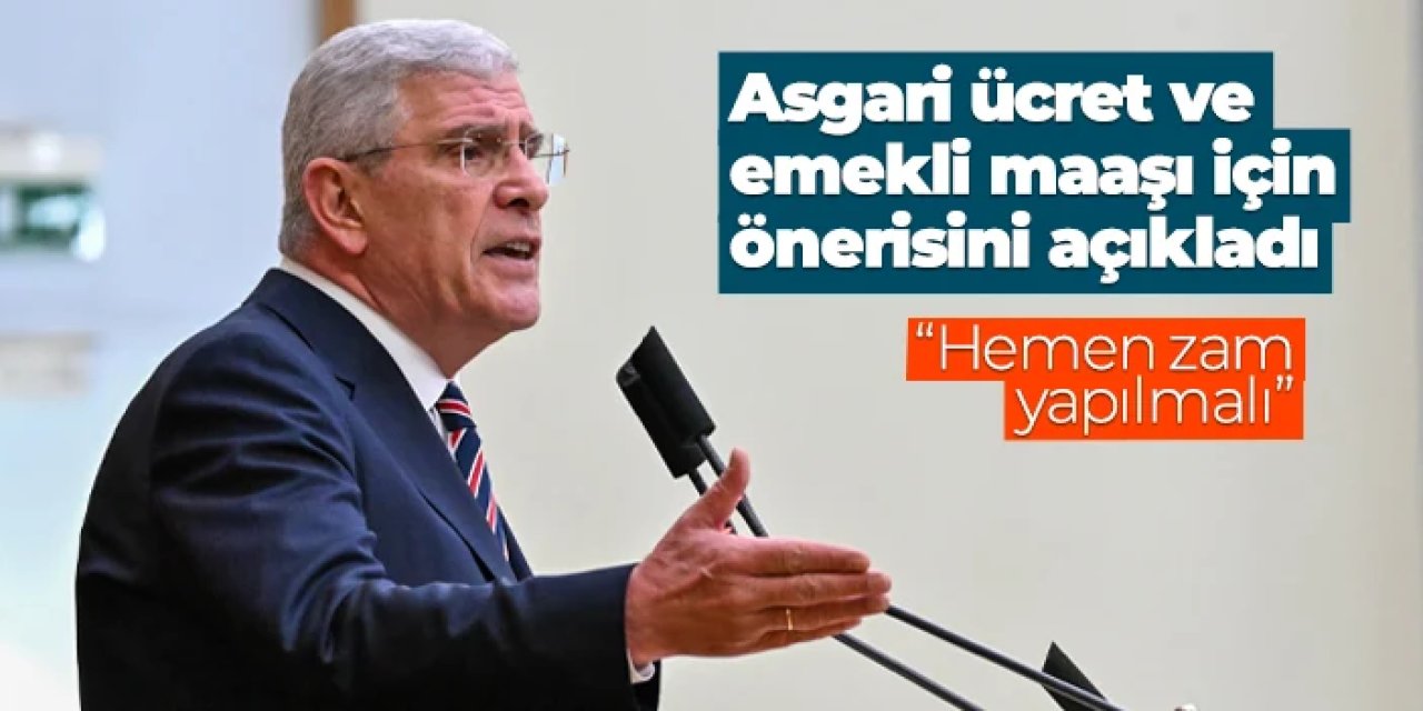 İYİ Partili Dervişoğlu asgari ücret ve emekli maaşı için önerisini açıkladı