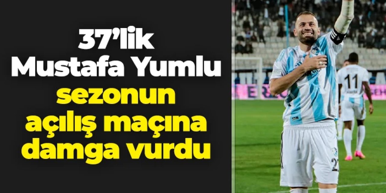 Erzurumspor galibiyetle başladı! 37'lik Mustafa Yumlu maça damga vurdu