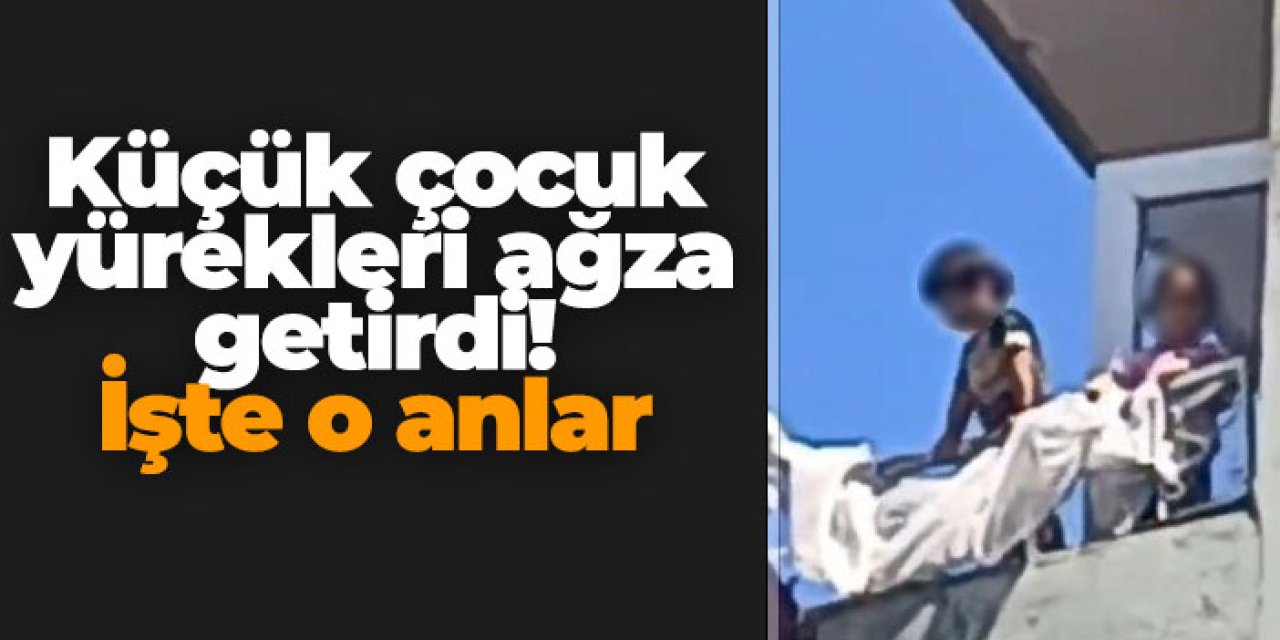 Samsun'da küçük çocuklar yürekleri ağza getirdi! İşte o anlar