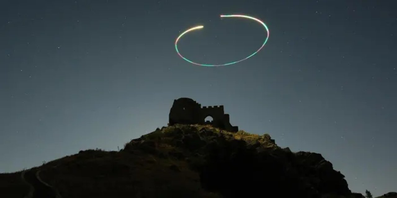 Gümüşhane Kov Kalesi'nde Perseid meteor yağmuru büyüledi